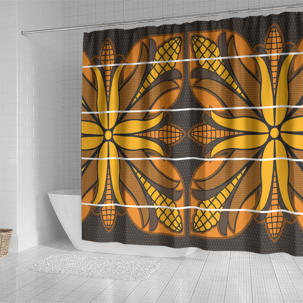 Old Gold Khotso Mojalefa Poone Shower Curtain Basotho Khotso Blanket Inspired