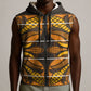 Old Gold Khotso Mojalefa Poone Sleeveless Zip Hoodie Basotho Khotso Blanket Inspired