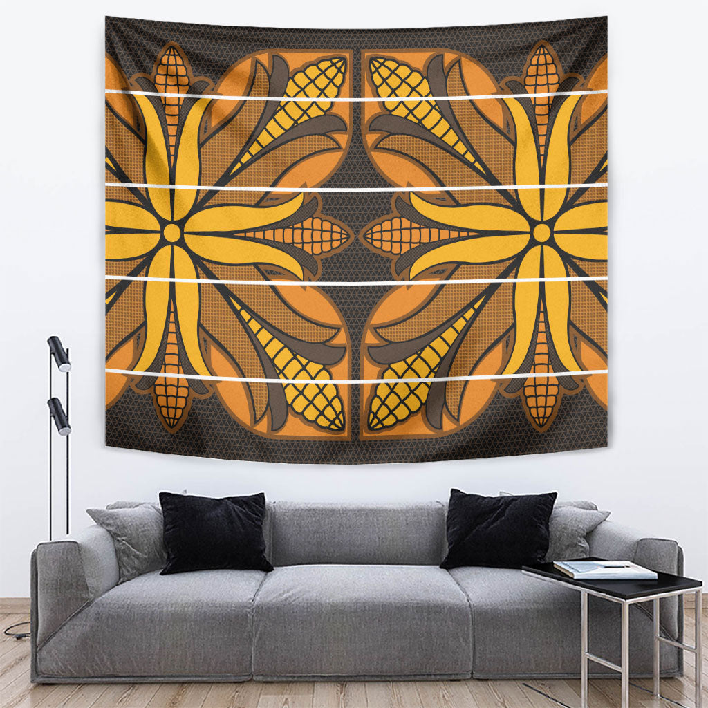 Old Gold Khotso Mojalefa Poone Tapestry Basotho Khotso Blanket Inspired