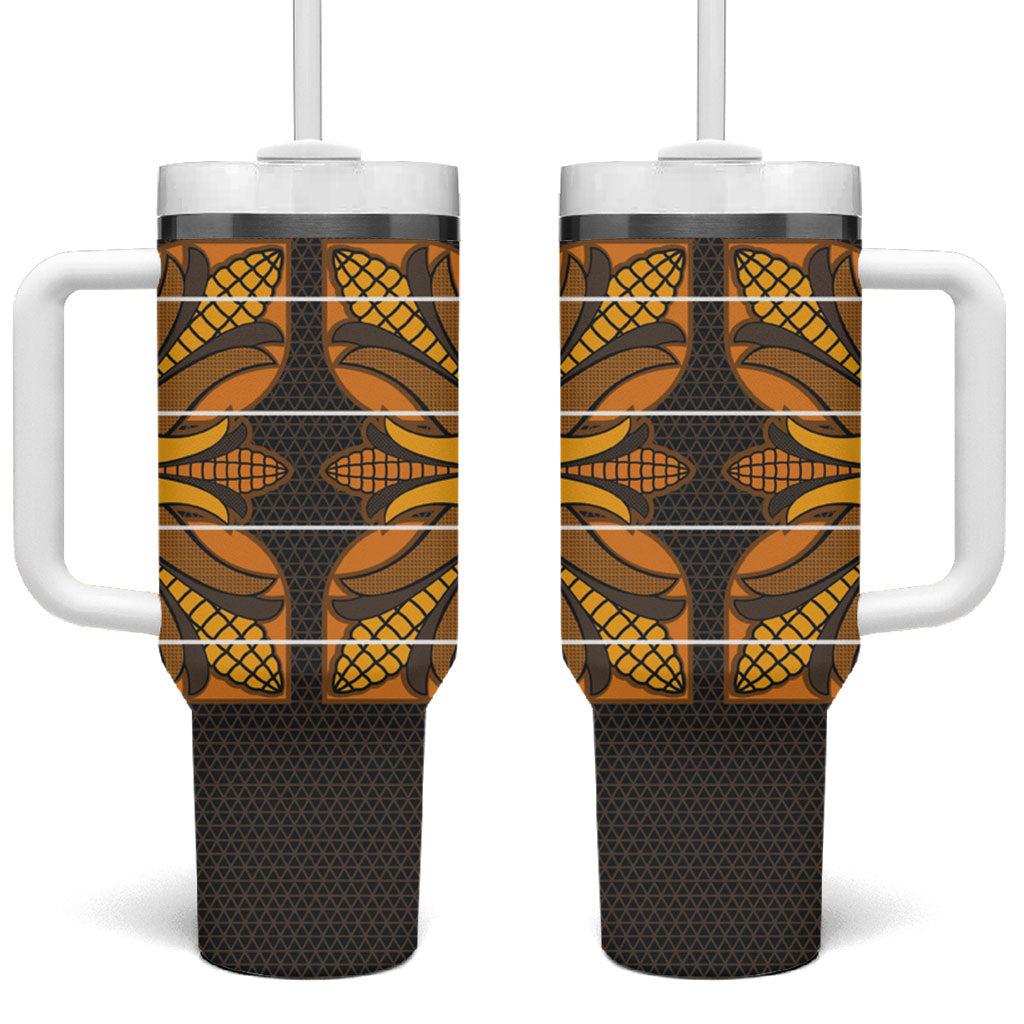 Old Gold Khotso Mojalefa Poone Tumbler With Handle Basotho Khotso Blanket Inspired