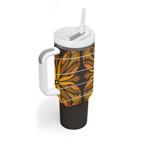 Old Gold Khotso Mojalefa Poone Tumbler With Handle Basotho Khotso Blanket Inspired