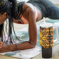 Old Gold Khotso Mojalefa Poone Tumbler With Handle Basotho Khotso Blanket Inspired