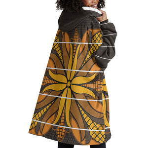 Old Gold Khotso Mojalefa Poone Wearable Blanket Hoodie Basotho Khotso Blanket Inspired