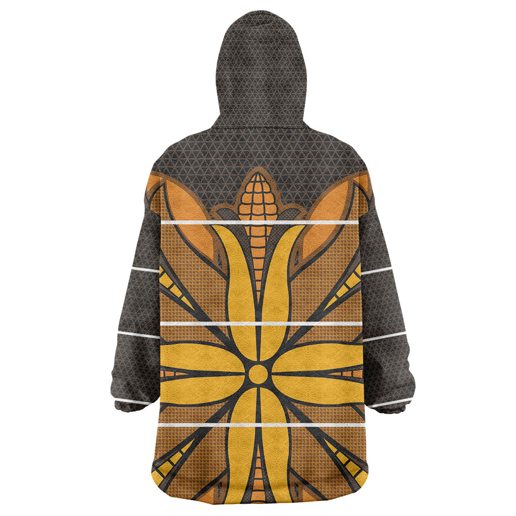Old Gold Khotso Mojalefa Poone Wearable Blanket Hoodie Basotho Khotso Blanket Inspired