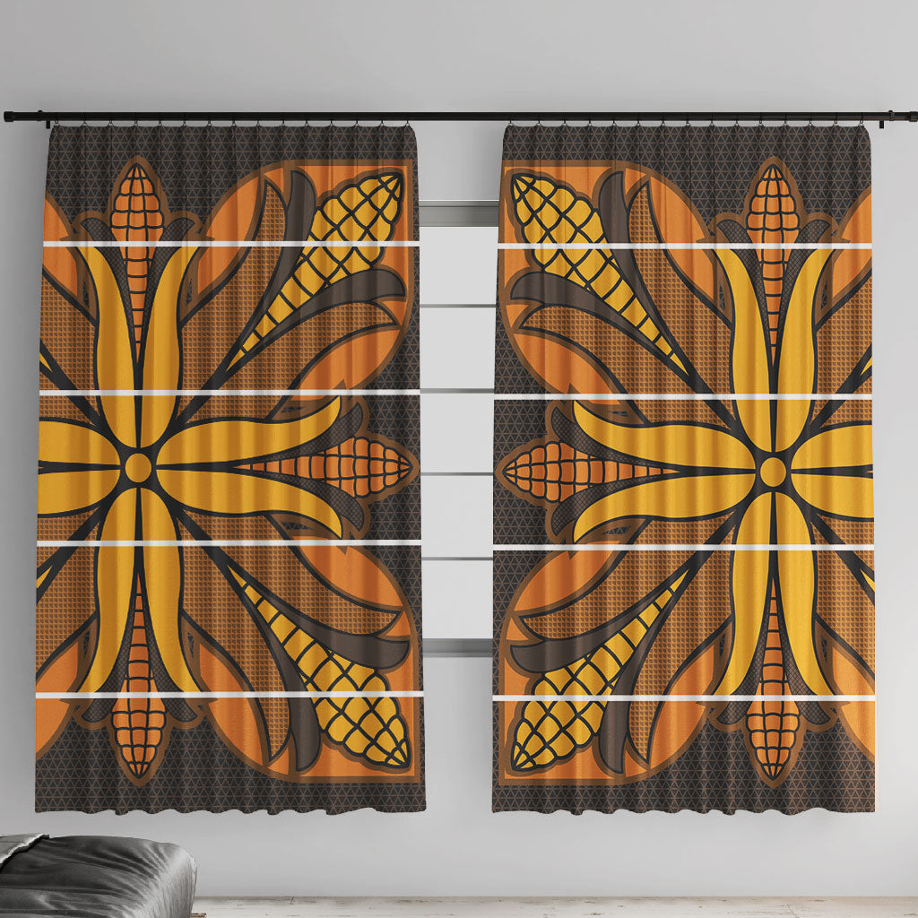 Old Gold Khotso Mojalefa Poone Window Curtain Basotho Khotso Blanket Inspired