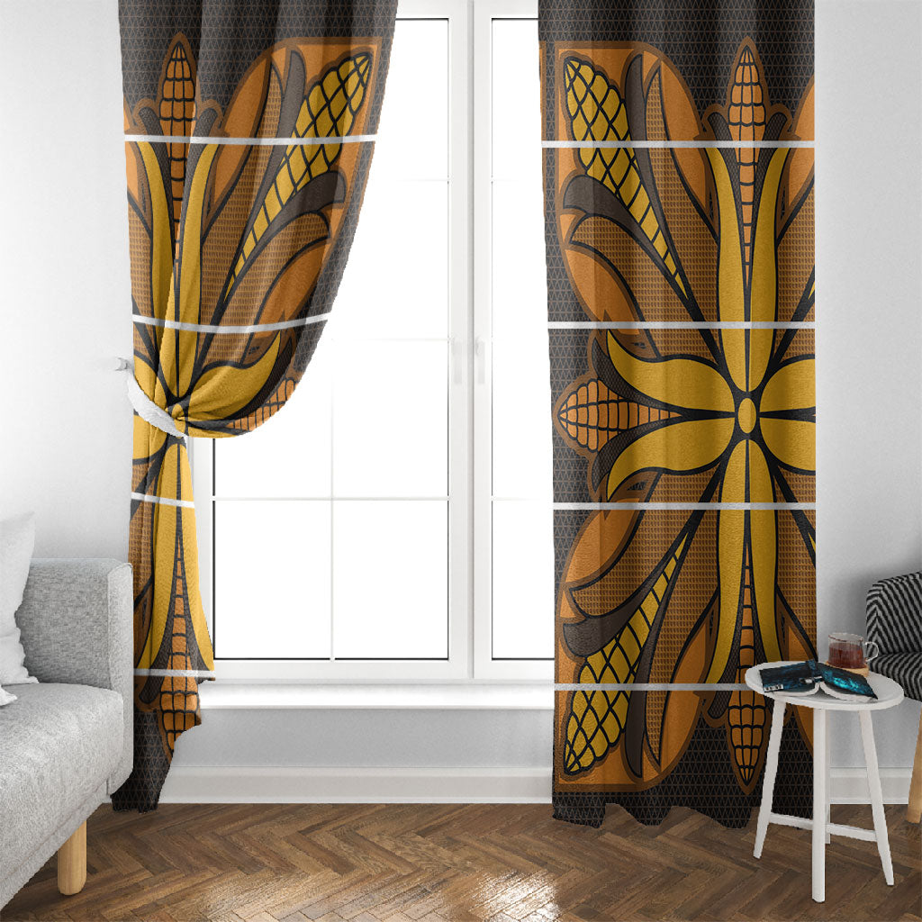 Old Gold Khotso Mojalefa Poone Window Curtain Basotho Khotso Blanket Inspired