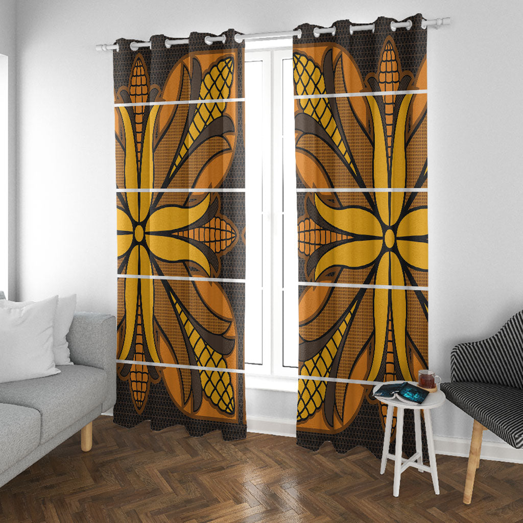 Old Gold Khotso Mojalefa Poone Window Curtain Basotho Khotso Blanket Inspired