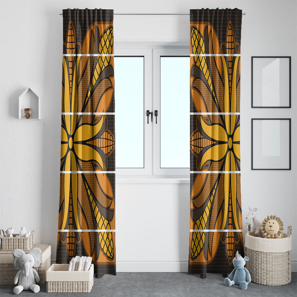 Old Gold Khotso Mojalefa Poone Window Curtain Basotho Khotso Blanket Inspired