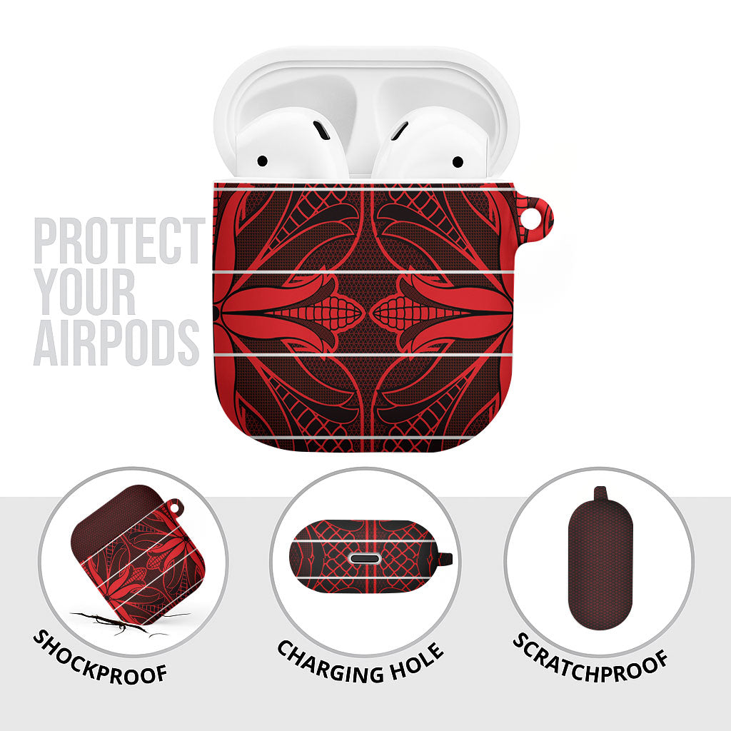 Scarlet Red Khotso Mojalefa Poone AirPods Case Basotho Khotso Blanket Inspired