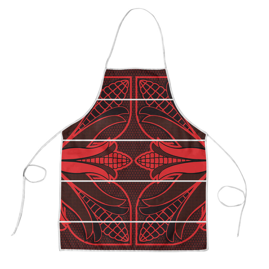 Scarlet Red Khotso Mojalefa Poone Apron Basotho Khotso Blanket Inspired