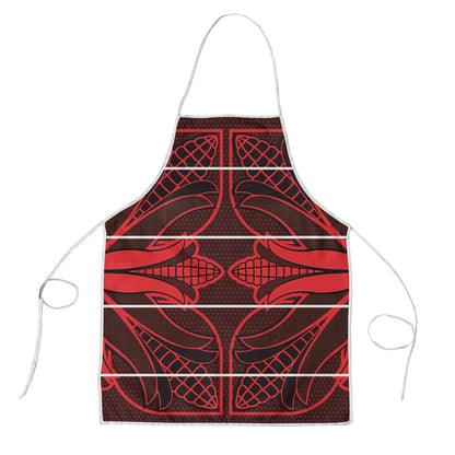 Scarlet Red Khotso Mojalefa Poone Apron Basotho Khotso Blanket Inspired