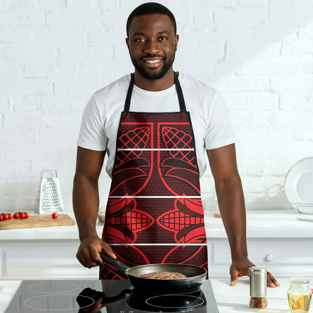 Scarlet Red Khotso Mojalefa Poone Apron Basotho Khotso Blanket Inspired