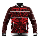 Scarlet Red Khotso Mojalefa Poone Baseball Jacket Basotho Khotso Blanket Inspired