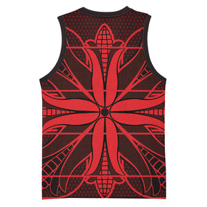 Scarlet Red Khotso Mojalefa Poone Basketball Jersey Basotho Khotso Blanket Inspired