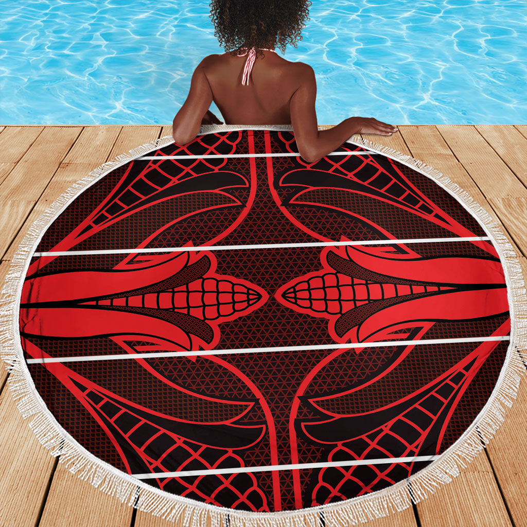Scarlet Red Khotso Mojalefa Poone Beach Blanket Basotho Khotso Blanket Inspired