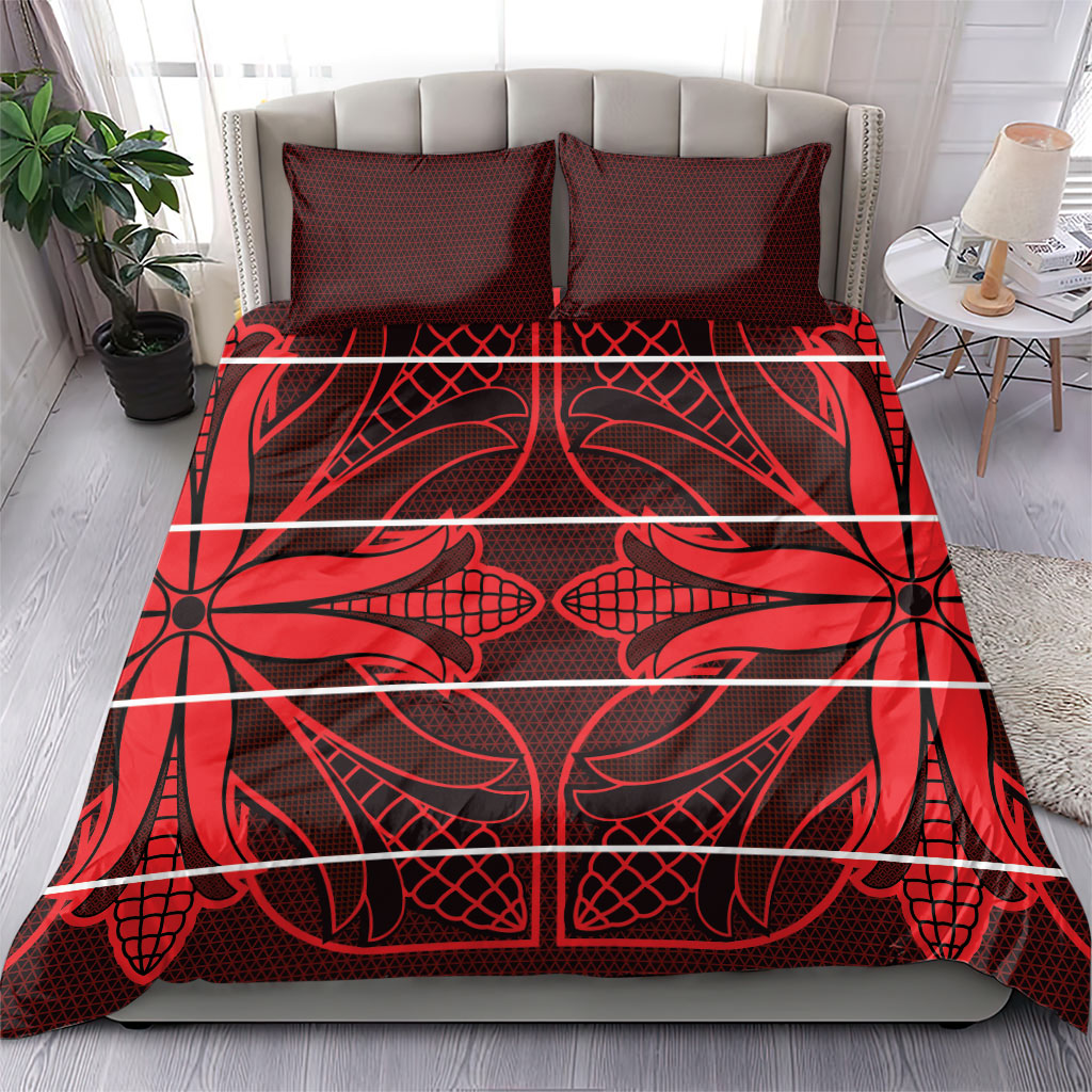 Scarlet Red Khotso Mojalefa Poone Bedding Set Basotho Khotso Blanket Inspired