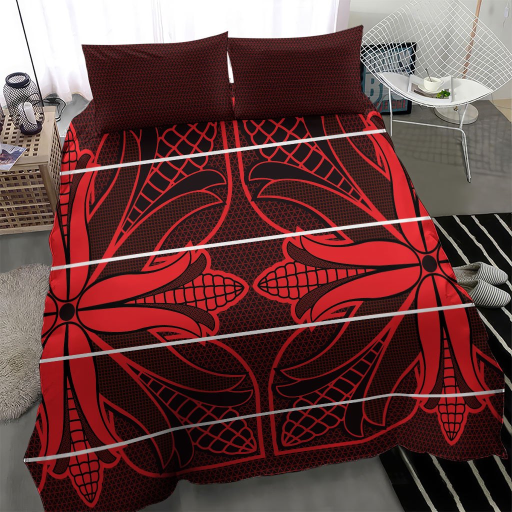Scarlet Red Khotso Mojalefa Poone Bedding Set Basotho Khotso Blanket Inspired