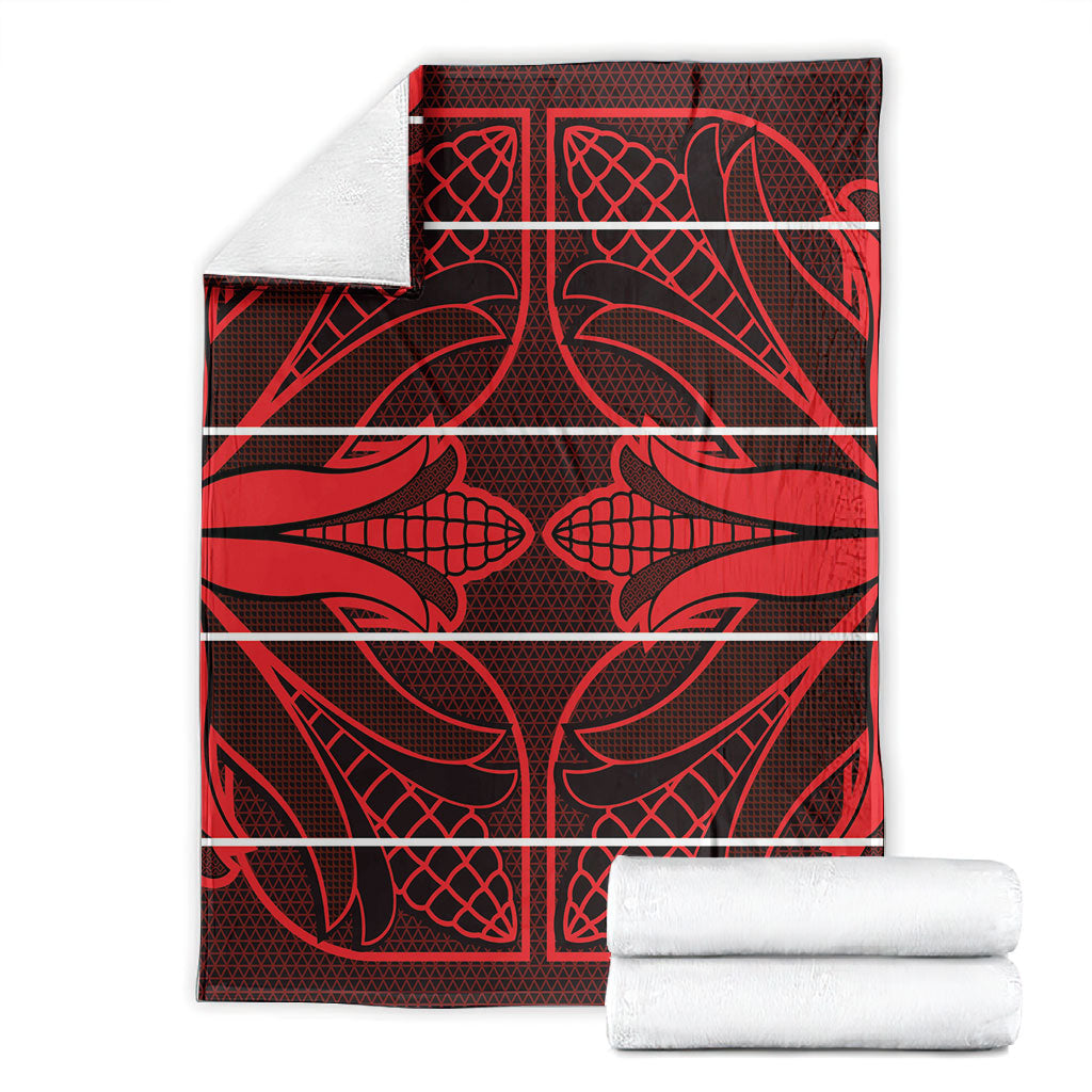 Scarlet Red Khotso Mojalefa Poone Blanket Basotho Khotso Blanket Inspired