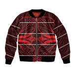 Scarlet Red Khotso Mojalefa Poone Bomber Jacket Basotho Khotso Blanket Inspired