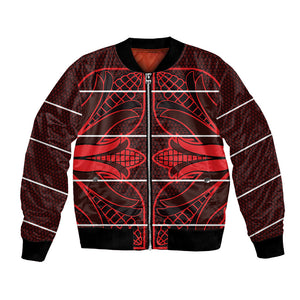 Scarlet Red Khotso Mojalefa Poone Bomber Jacket Basotho Khotso Blanket Inspired