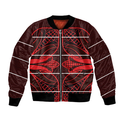 Scarlet Red Khotso Mojalefa Poone Bomber Jacket Basotho Khotso Blanket Inspired