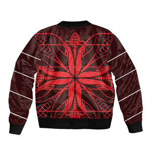 Scarlet Red Khotso Mojalefa Poone Bomber Jacket Basotho Khotso Blanket Inspired