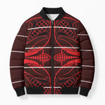 Scarlet Red Khotso Mojalefa Poone Bomber Puffer Jacket Basotho Khotso Blanket Inspired