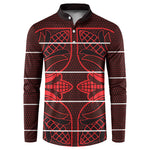 Scarlet Red Khotso Mojalefa Poone Button Sweatshirt Basotho Khotso Blanket Inspired