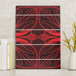 Scarlet Red Khotso Mojalefa Poone Canvas Wall Art Basotho Khotso Blanket Inspired