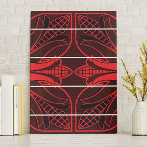 Scarlet Red Khotso Mojalefa Poone Canvas Wall Art Basotho Khotso Blanket Inspired