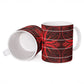 Scarlet Red Khotso Mojalefa Poone Ceramic Mug Basotho Khotso Blanket Inspired