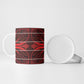 Scarlet Red Khotso Mojalefa Poone Ceramic Mug Basotho Khotso Blanket Inspired