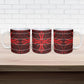 Scarlet Red Khotso Mojalefa Poone Ceramic Mug Basotho Khotso Blanket Inspired