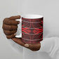 Scarlet Red Khotso Mojalefa Poone Ceramic Mug Basotho Khotso Blanket Inspired