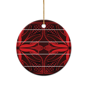 Scarlet Red Khotso Mojalefa Poone Ceramic Ornament Basotho Khotso Blanket Inspired