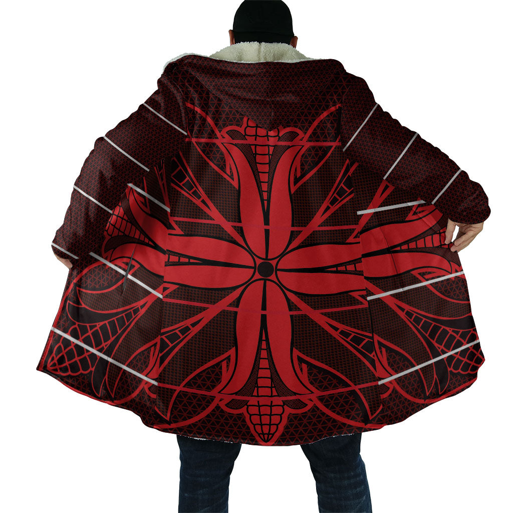 Scarlet Red Khotso Mojalefa Poone Cloak Basotho Khotso Blanket Inspired