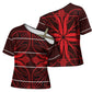 Scarlet Red Khotso Mojalefa Poone Cross Shoulder Shirt Basotho Khotso Blanket Inspired