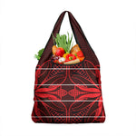 Scarlet Red Khotso Mojalefa Poone Grocery Bag Basotho Khotso Blanket Inspired