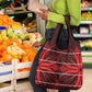 Scarlet Red Khotso Mojalefa Poone Grocery Bag Basotho Khotso Blanket Inspired