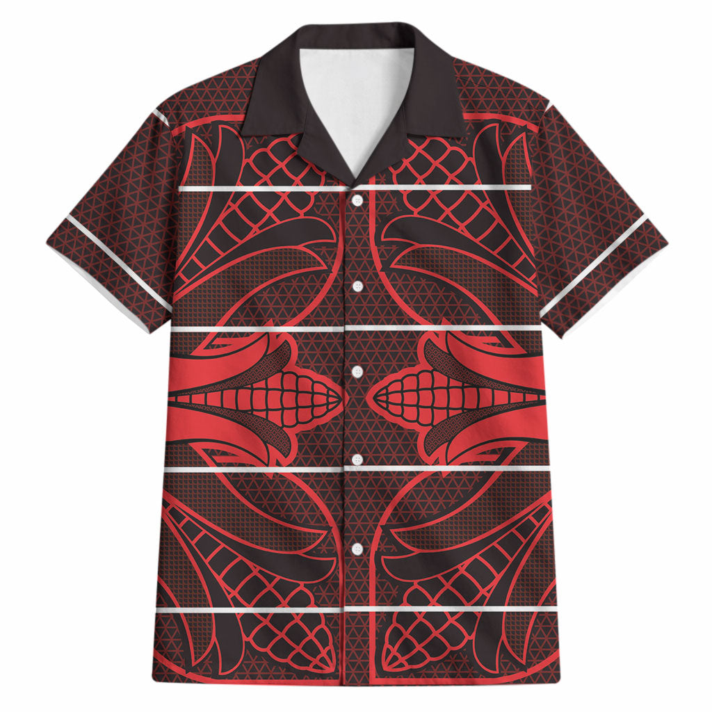 Scarlet Red Khotso Mojalefa Poone Hawaiian Shirt Basotho Khotso Blanket Inspired