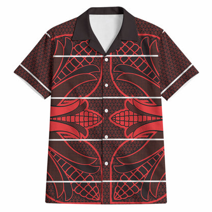 Scarlet Red Khotso Mojalefa Poone Hawaiian Shirt Basotho Khotso Blanket Inspired