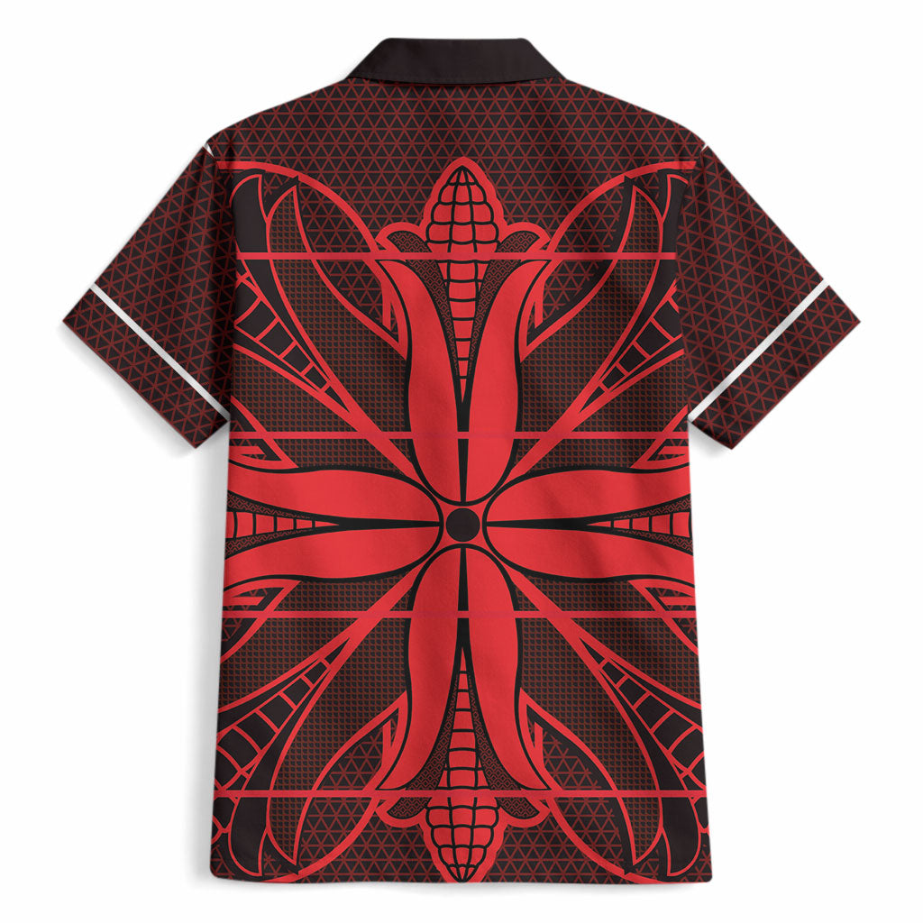 Scarlet Red Khotso Mojalefa Poone Hawaiian Shirt Basotho Khotso Blanket Inspired