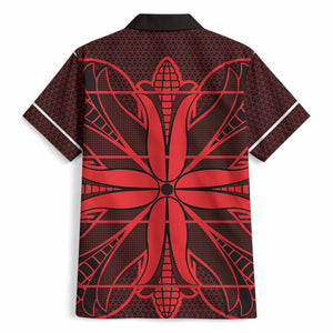 Scarlet Red Khotso Mojalefa Poone Hawaiian Shirt Basotho Khotso Blanket Inspired