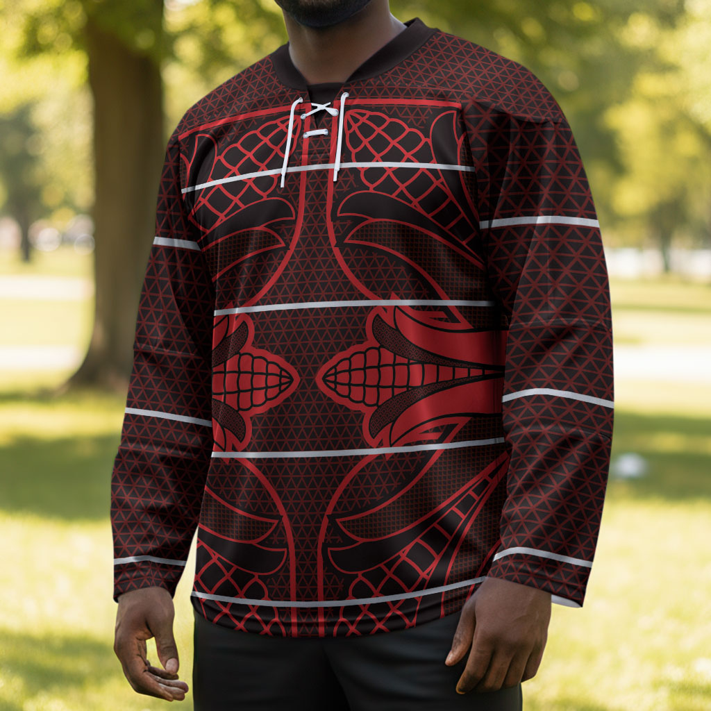 Scarlet Red Khotso Mojalefa Poone Hockey Jersey Basotho Khotso Blanket Inspired