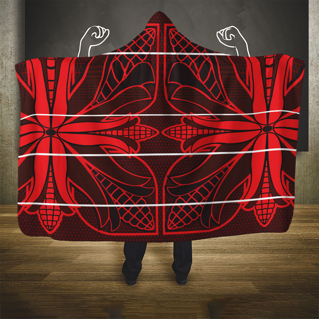 Scarlet Red Khotso Mojalefa Poone Hooded Blanket Basotho Khotso Blanket Inspired