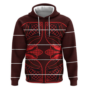 Scarlet Red Khotso Mojalefa Poone Hoodie Basotho Khotso Blanket Inspired