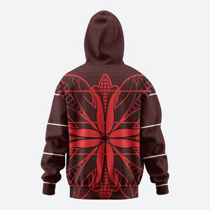 Scarlet Red Khotso Mojalefa Poone Hoodie Basotho Khotso Blanket Inspired