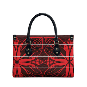 Scarlet Red Khotso Mojalefa Poone Leather Bag Basotho Khotso Blanket Inspired