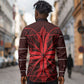 Scarlet Red Khotso Mojalefa Poone Long Sleeve Button Shirt Basotho Khotso Blanket Inspired