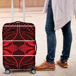Scarlet Red Khotso Mojalefa Poone Luggage Cover Basotho Khotso Blanket Inspired